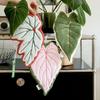 Creative Monstera Leaf Hand Towels Soft Coral Fleece Washing Hands Towel Hanging Kitchen Cleaning Rag Handkerchief Absorbent