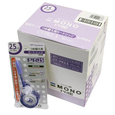 Tombo W Mono PXN Correction Tape 10 Cartridges Cartridges, 2.5mm (CT-PXN2.5 Refill), (CT-PR2.5-10P)