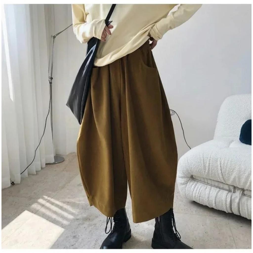 Herbst Freizeit Haremshose Damen Baumwolle High Waist Hose Retro Locker Pumphose Damen Übergröße Hose Baggy Jogginghose 5XL