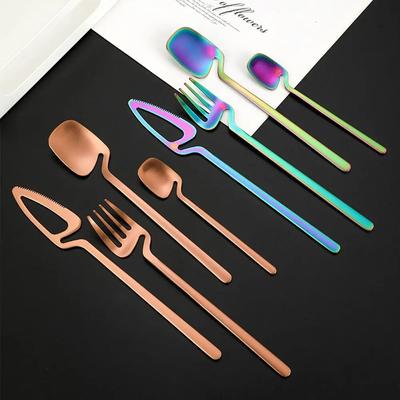 Lunch Mat RVS Herbruikbaar Servies Set Zwart Servies Set Bestek Messen Lepel Vork