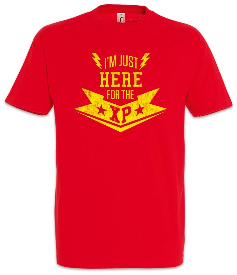 I m Just Here For The Xp Men s T-Shirt Exp. Exp Experience Points Gamer Games M