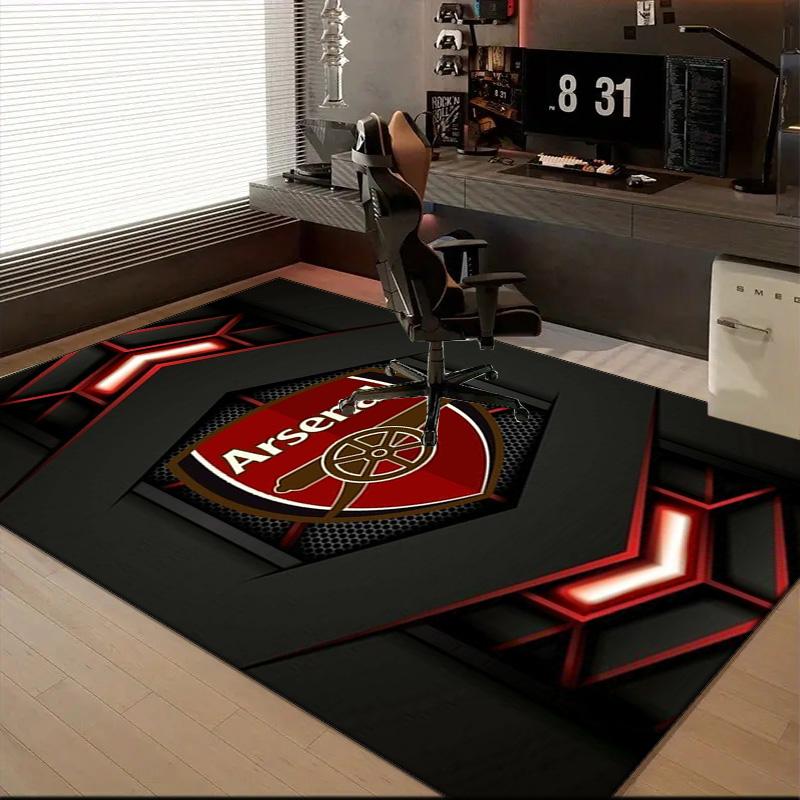 Arsenal Football Club Wappen Aufdruck Büro Teppich Stuhl Kissen Eingangsbereich Teppich, Teppiche für Wohnzimmer, Schlafzimmer Weihnachtsgeschenke