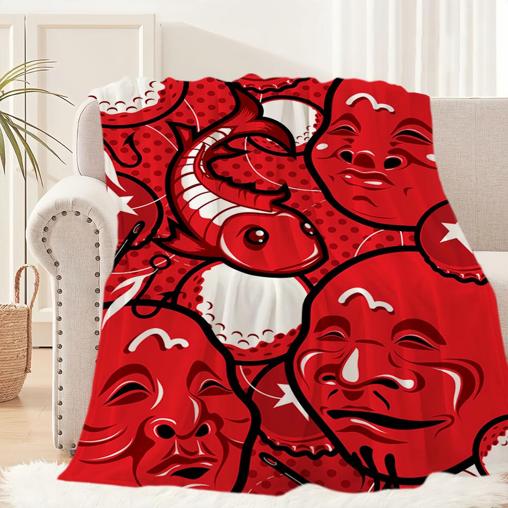 Fashion Blanket Brand Plush Nap Sofa rug for Living Room E-Evisu-s Warm Office Bedroom Birthday Home Travel Kid Gifts