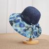 Bohemian splicing sun protection straw hat women's big brim breathable sun hat foldable sun hat seaside beach hat