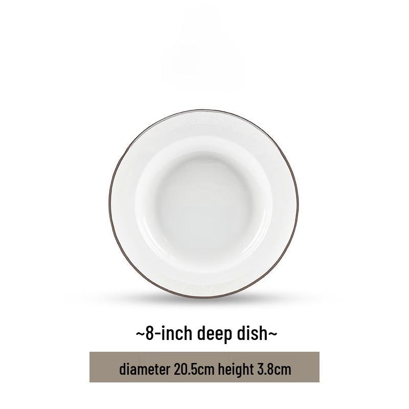 Цзиндэчжэнь Скандинавская керамическая глубокая тарелка 8 дюймов