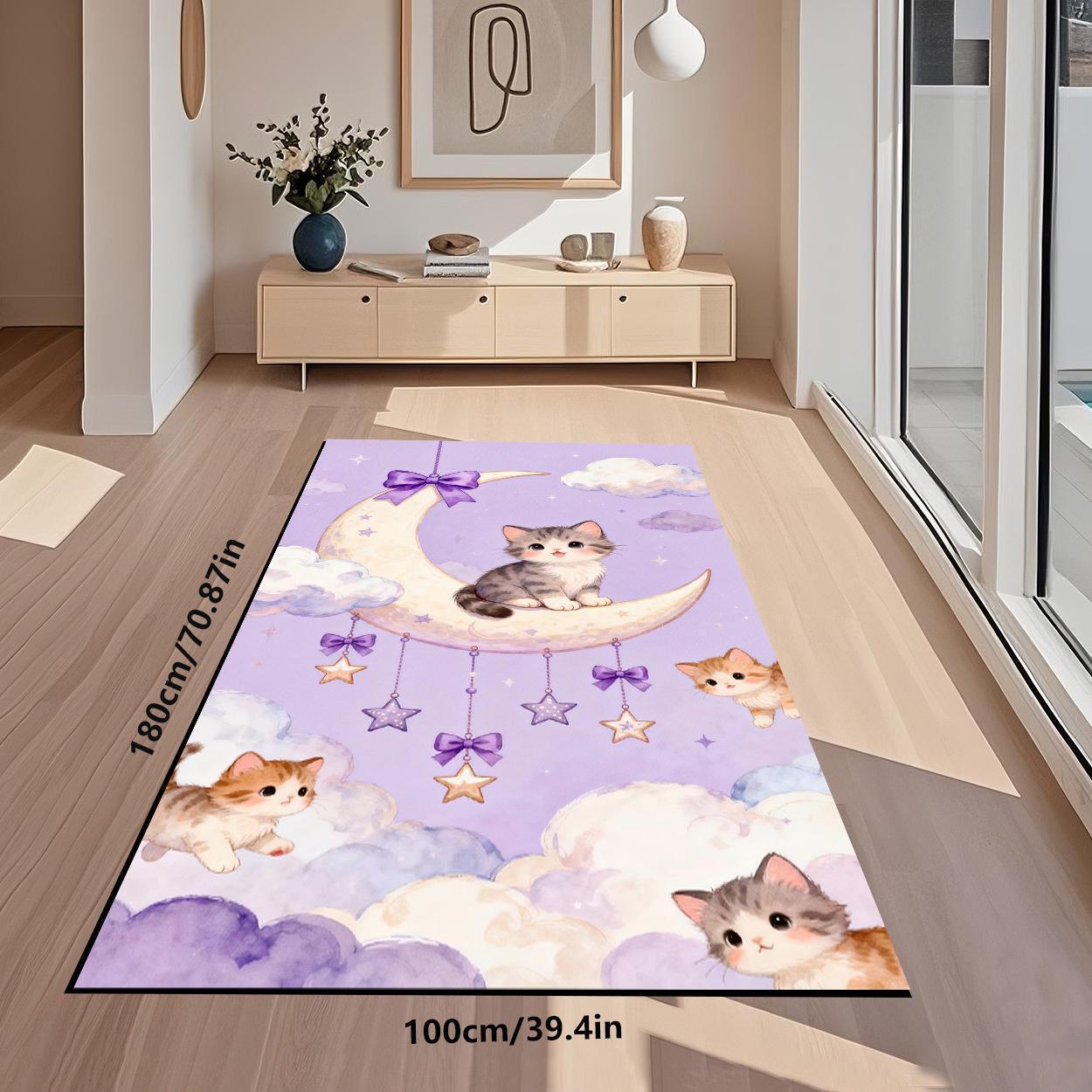 Cute Cartoon Stain-Resistant Fitness Mat: Shock Absorbing, Sound Insulating, Easy-to-Clean Yoga Mat & Jump Rope Mat 40x60cm
