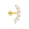 Titanio ASTM F136 G23 Fiore Luna Farfalla Piercing Senza Filettatura Spillo Fulmine Push-in Stud per Labbra Daith Conch Orecchino 16G 18G 20G
