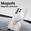 Applicable to Samsung S11Ultra solid color fulcrum magnetic suction bracket Apple 11 anti-drop 1D electroplating 11 high-end mobile phone case