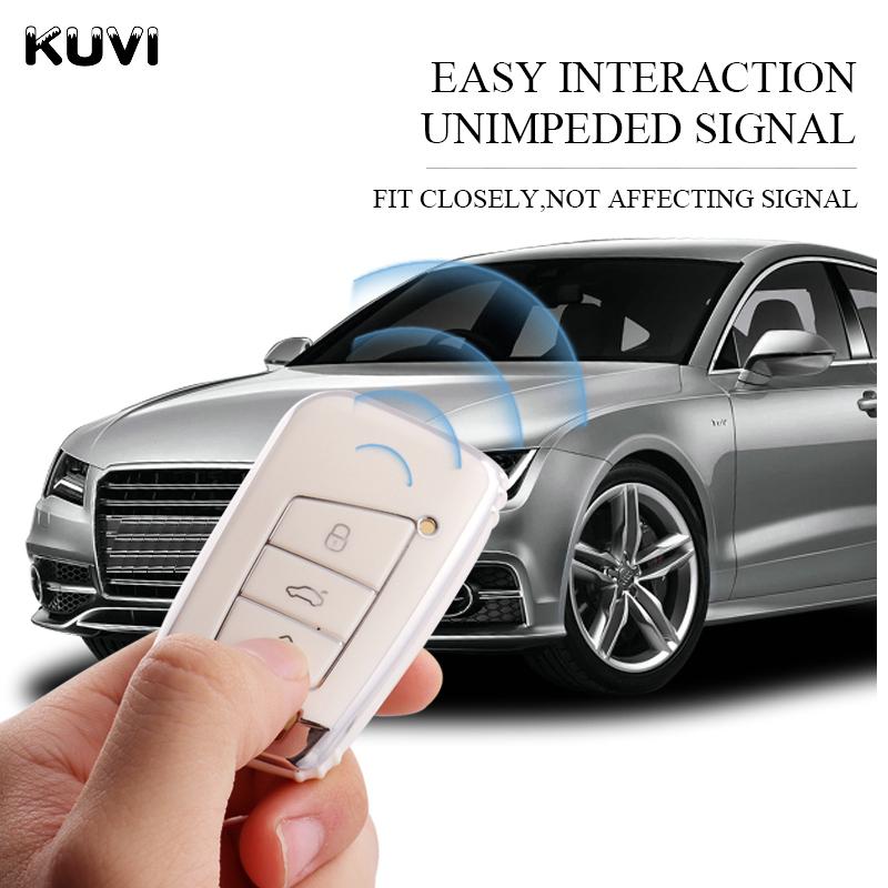 New Fashion Tpu Car Remote Key Case Cover Shell For Vw Volkswagen Passat B8 Magotan For Skoda Kodiaq Superb A7 Smart Keyless