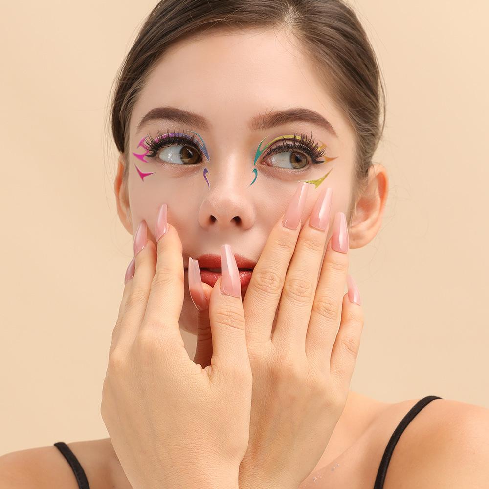 Laser Eyeliner Sticker 3D Three-dimensional Relief Butterfly Eye Makeup Sticker Stage Performance Tattoo Sticker