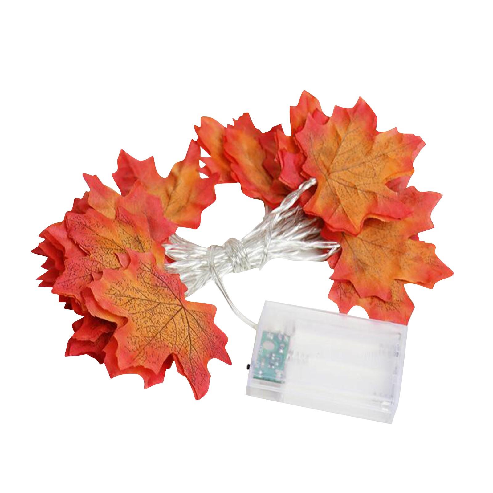 LED Maple Leaf Light String Halloween Thanksgiving Garden Party Decoration Lights