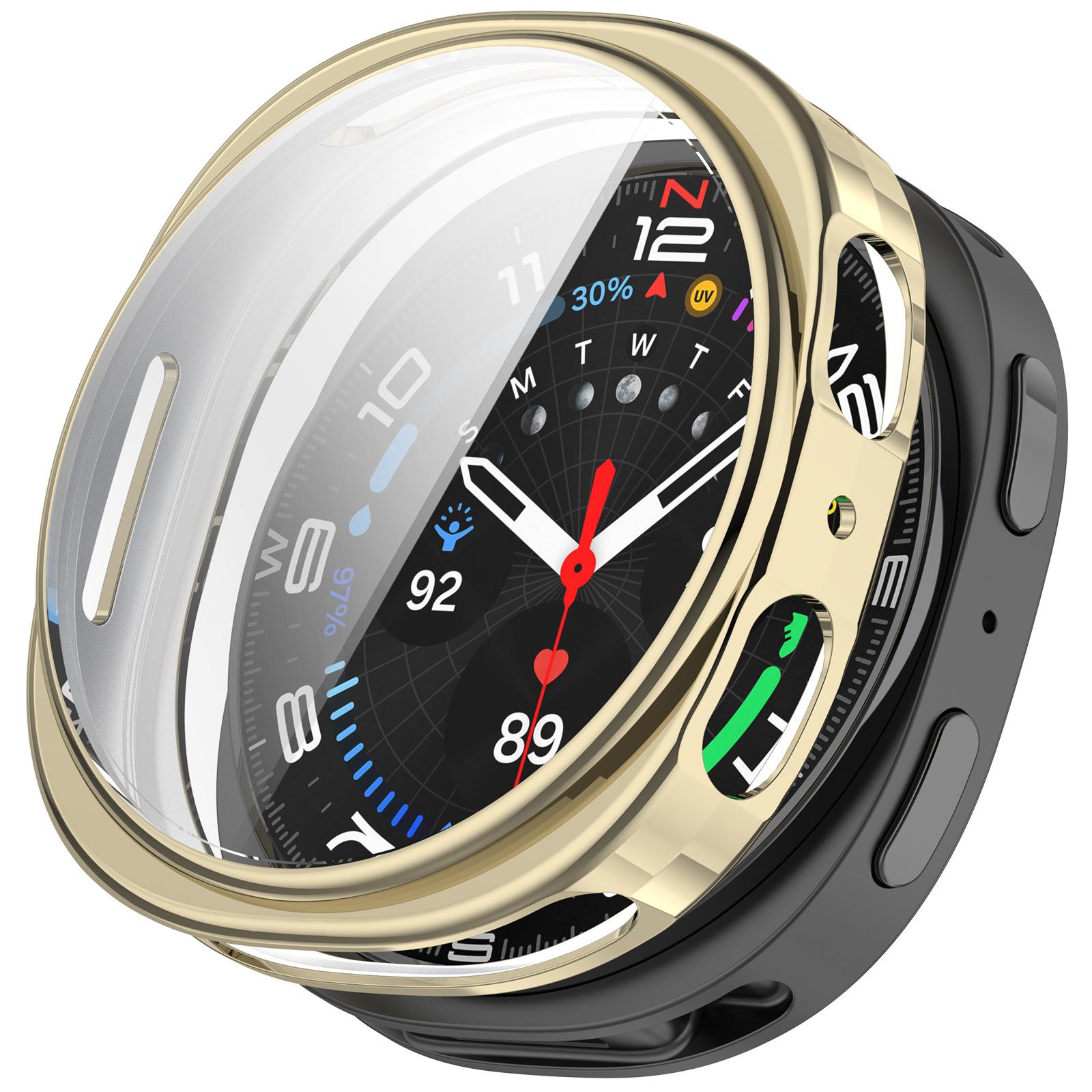 

Защитный чехол для Samsung Galaxy Watch 8 Classic 8 40 44 мм, мягкий ТПУ, полый корпус часов, защитный бампер, аксессуары Galaxy Watch 8 40mm золотой