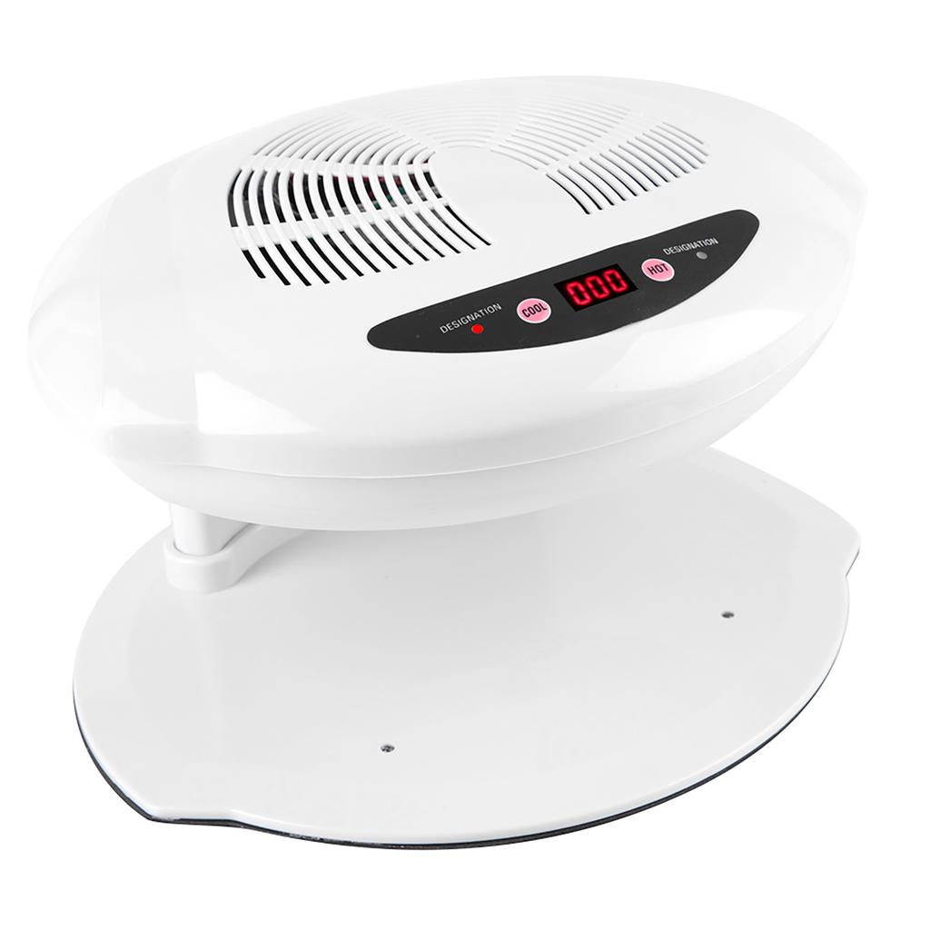 Hot & Cold Air Nail Dryer WarmCool Nail Polish Drying Fan Manicure Tool White