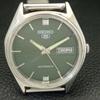 VINTAGE SEIKO 5 AUTOMATIC 6309A JAPAN MENS GREEN COLOR DIAL WATCH a701525-5 R206b-a701525