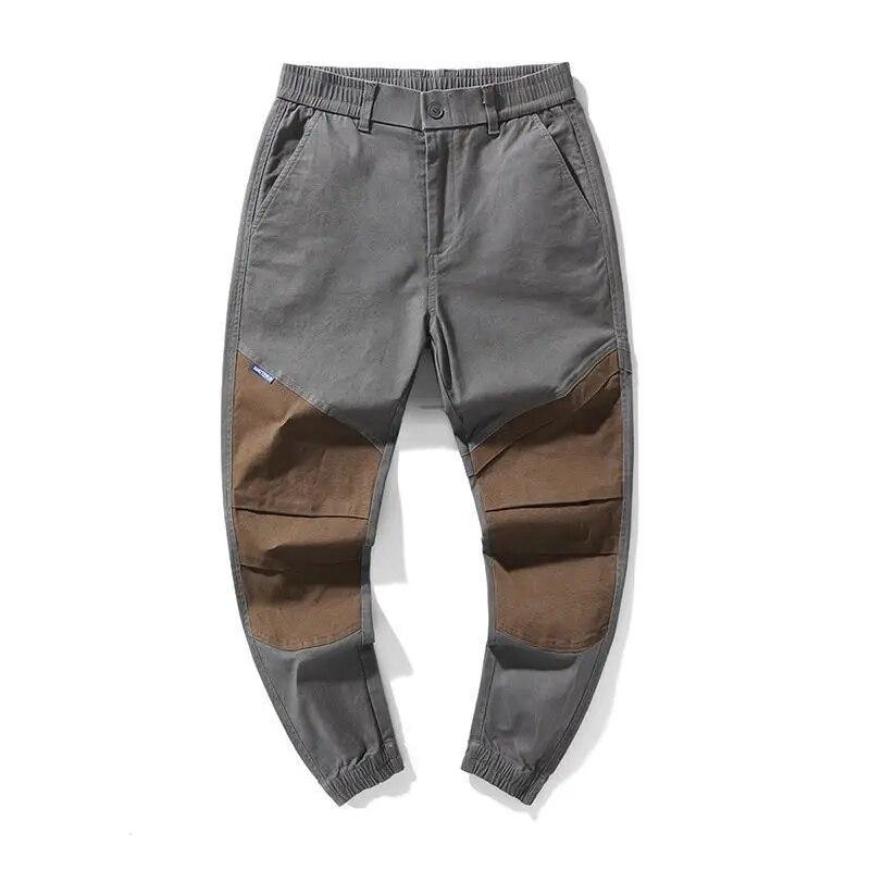 

Новые осенне-зимние модные брендовые леггинсы в стиле американского ретро с контрастными цветными завязками, свободные и универсальные красивые повседневные мужские брюки XXXL темно серый