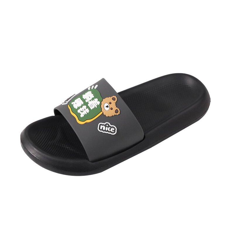 Summer couple indoor and outdoor slippers cartoon thick bottom home bathroom bath sandals men and women