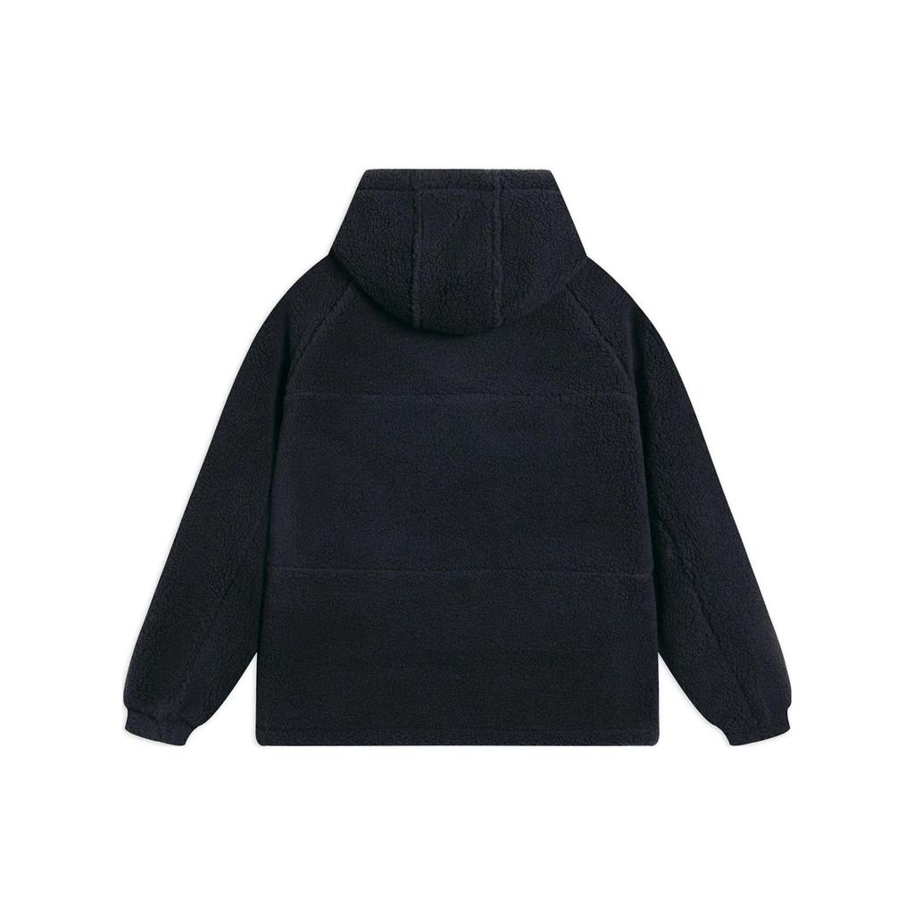 Li-Ning Badfive Series Patchwork Letter Pattern Zip-Up Hooded Jacket Men Jackets Black AFDSA69-5