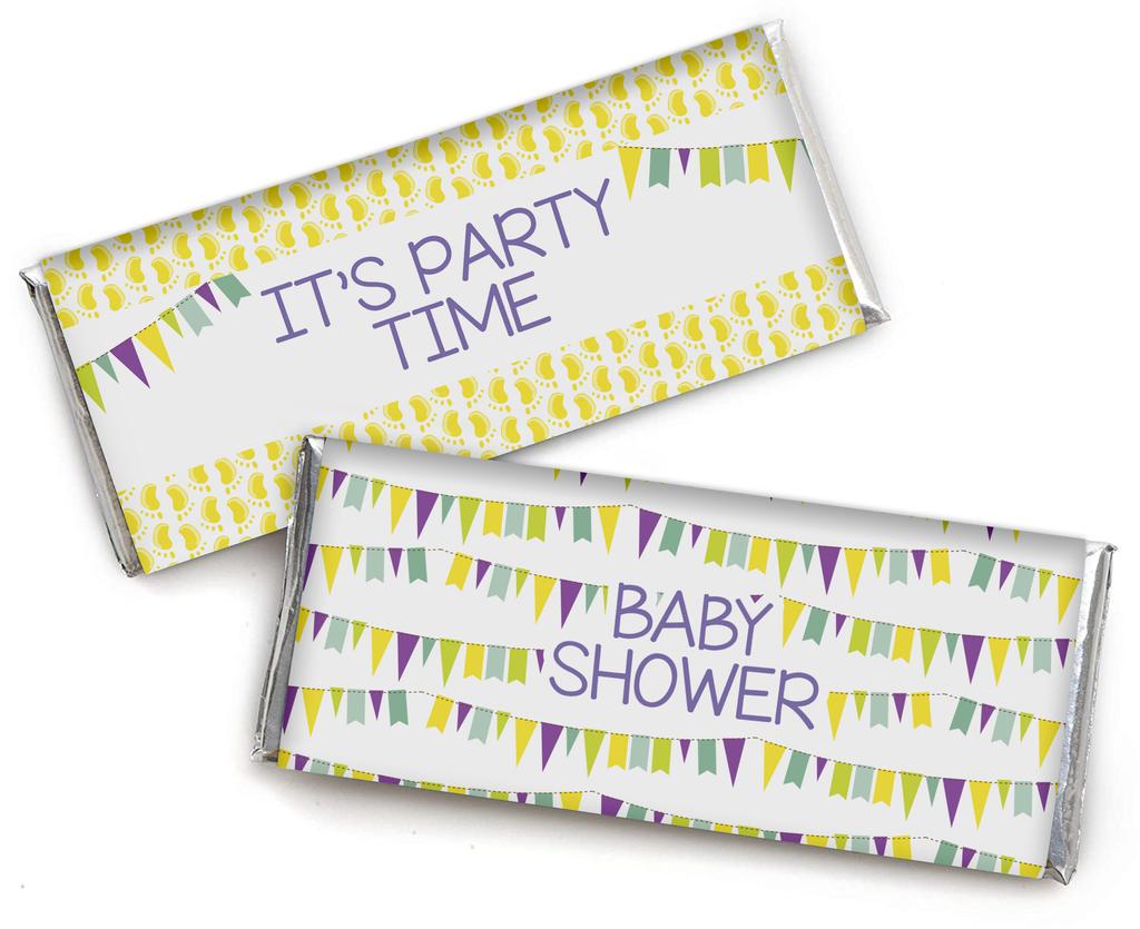 Inkdotpot Boy Girl Baby Shower Party Collection, Pack of 190 Stickers For Kisses Chocolate Labels, Kiss Seals DIY Party