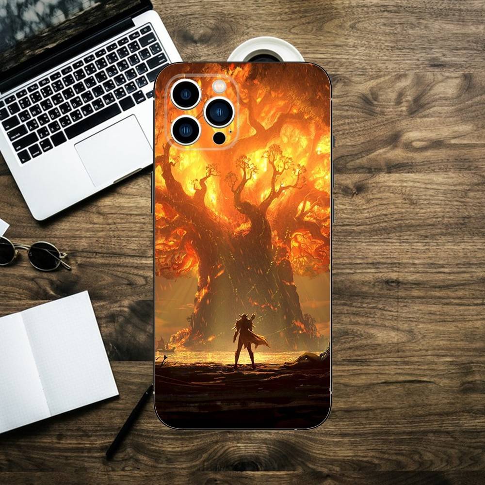 W-World Of W-Warcraft Phone Case For iPhone 16,15,14,13,12,11,XS,XR,X,8,7,Pro,Max,Plus,mini Silicone Black Cover