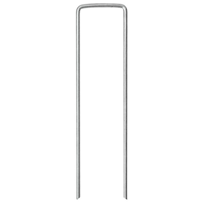 Piquets de sol en forme de U 25 pcs 15x3,5 cm acier galvanisé