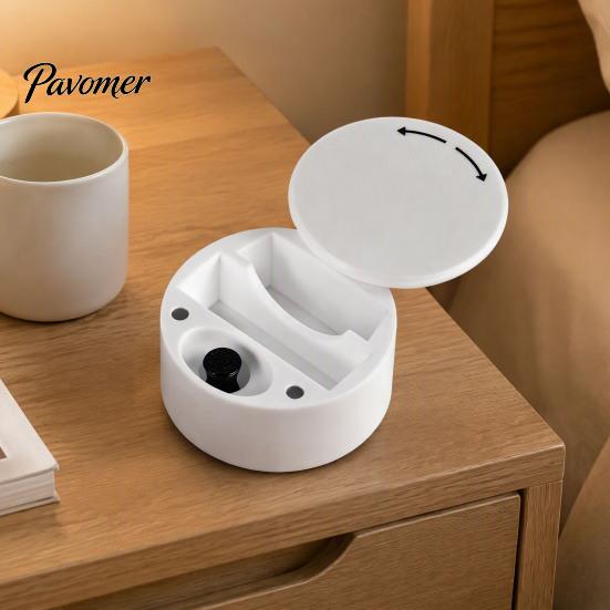 Travel Friendly Breathing Assistance Storage Nasal Strips And Respiratory Case, Portable Compact Hard PLA Organizer for Accessories Round Box, Secure