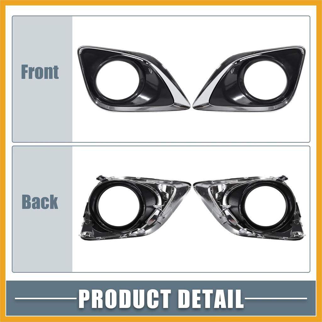 Linke Rechte Seite Nebelscheinwerfergitter Abdeckung Zierleiste 520400T010 520300T010 für Toyota Venza 2013 2014 2015 2016 Schwarz 1 Paar Ersatz