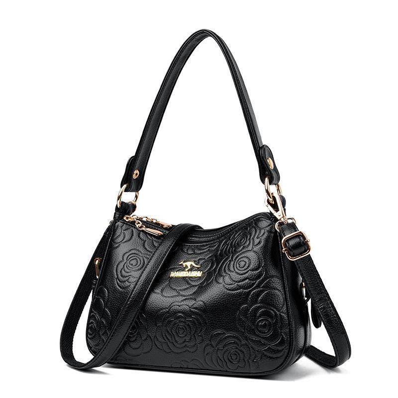 Handbag - Elegant Middle-aged Mother Bag - Casual Single-shoulder Crossbody Bag
