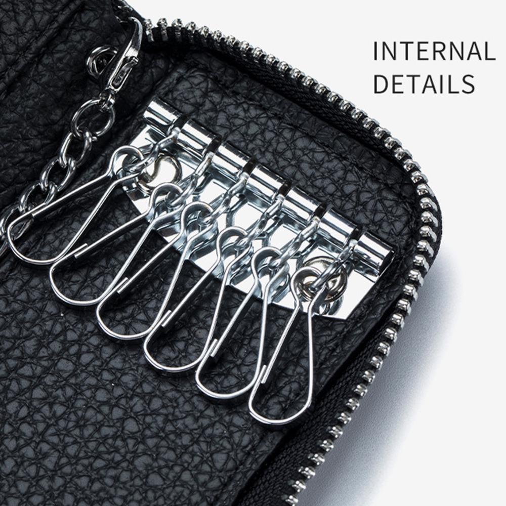 Zipper Closure Keychain Pouch Multifunctional Car Key Organizer Casual Portable Key Bag  Card Bag