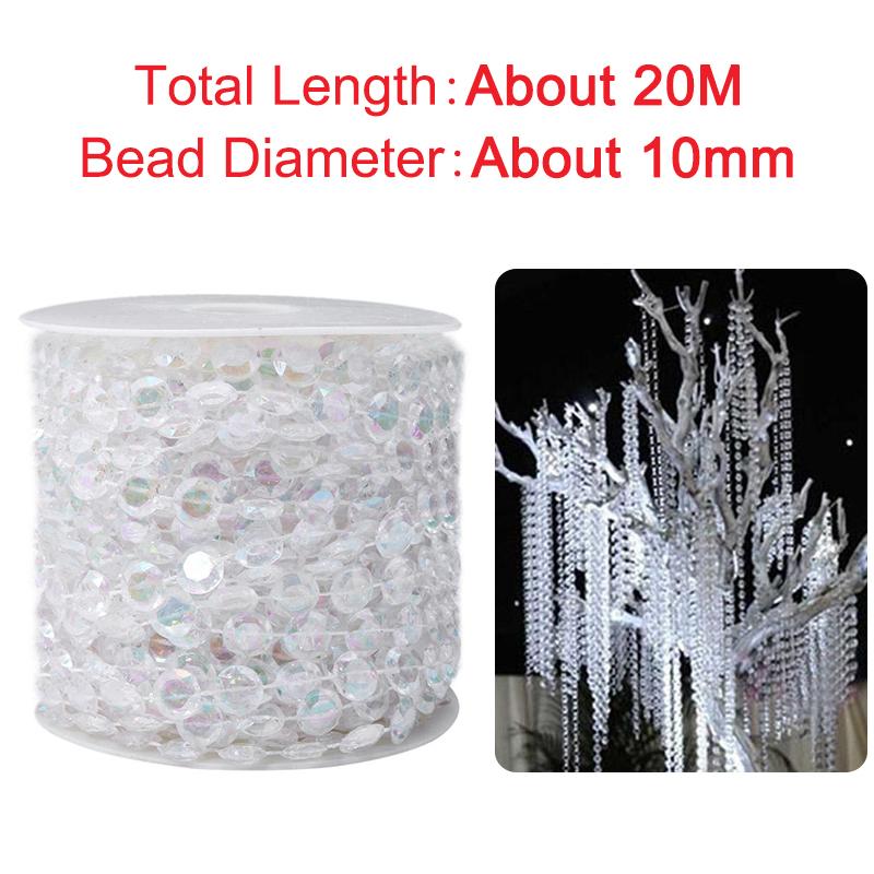 5-30M Crystal Beads Roll Acrylic Beads Roll Crystal Garland Beads Curtain Wedding Decoration DIY Party Decoration Home Ornaments