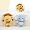 Interactive Soft Elephant Lion Plush Toy PP Cotton Soothing Hug Pillow  Birthday Parties