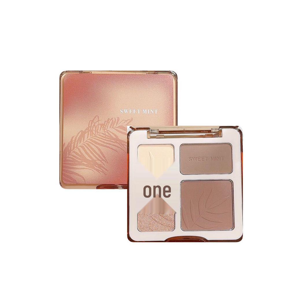Sweet Mint Contour Palette: 4 Colors for Shaping, Highlighting, Brightening, & Shadowing. Comprehensive Face Sculpting In One.