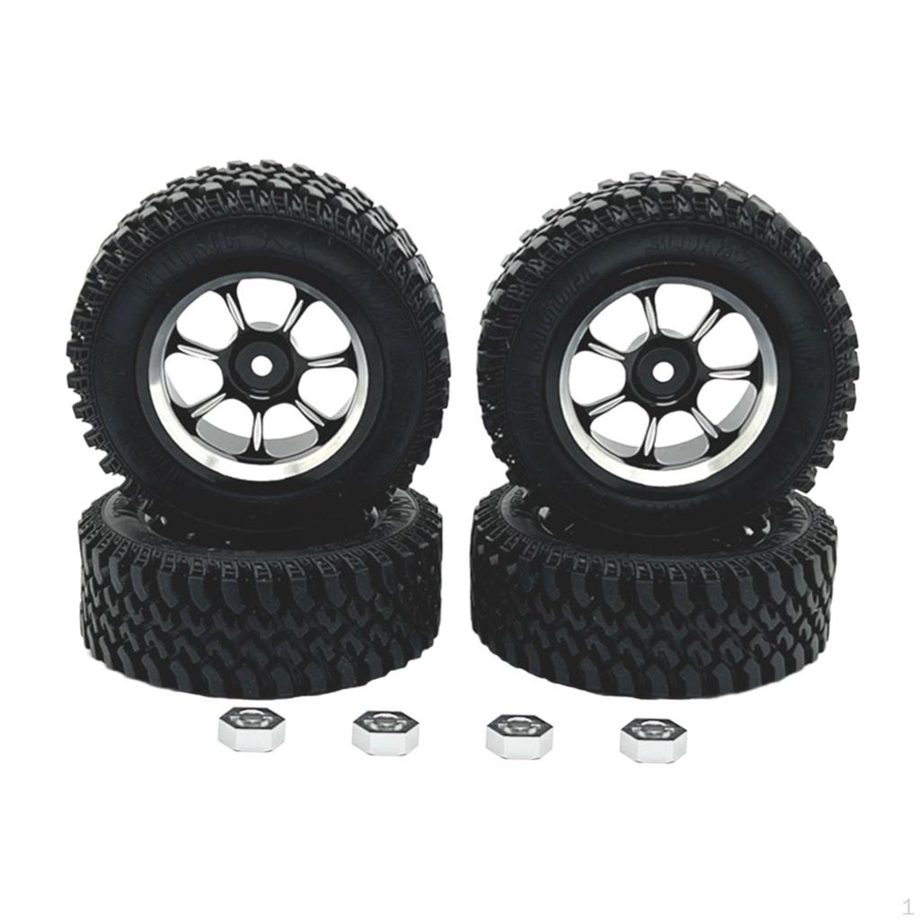 RC Car Wheels and Tires Bundle for MN128 1/12 Scale Vehicles
