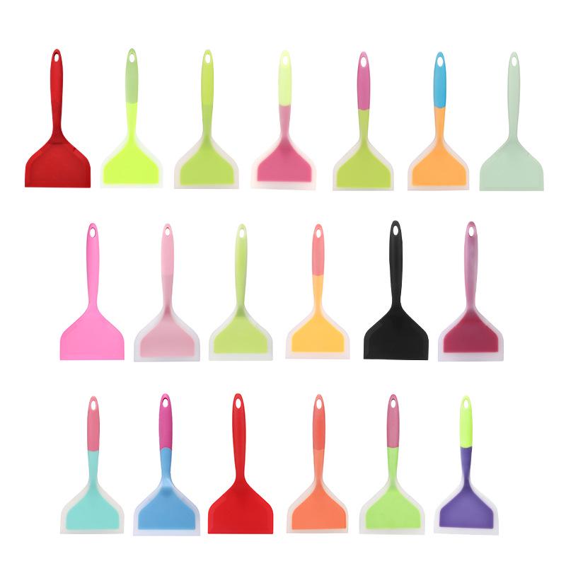 78g Silicone Tamagoyaki Spatula - Non-Slip, Transparent Handle, Heat Resistant, Wide Mouth, Household Frying Tool