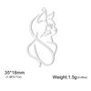 Teamer 3pcs/lot Pet Cat Pendant Gold Color Stainless Steel Kitten Animal Charms for Necklaces Earrings Jewelry Making Wholesale