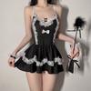 Women Sexy Lingerie Cute Lace Maid Uniform Hot Slip Dress Underwear Costume Cosplay Female Servant Babydoll Erotic Role Play Set