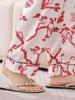 Girls' Ice Silk Pajama Set, Casual & Breathable, Two-Piece for Spring/Summer—Ideal for Home or Outdoors.