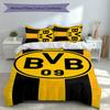 3pcs Borussia Dortmund Duvet Cover Set, Includes 1 Duvet Cover and 2 Pillowcases,Skin-Friendly&Comfortable Fabric,Suitable Bedding Sets