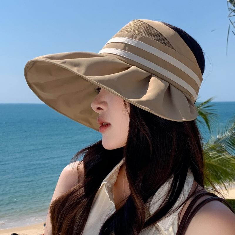 Cloud Sun Protection Hat, Large Brim, Face Covering, Uv Protection Sun Hat, Women'S Outdoor Travel Beach Big Edge Hat