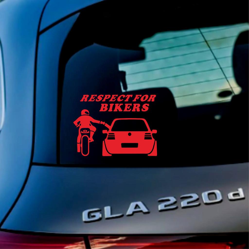 Respect for Bikers Motorcycle Respect Knight Car Rear Windshield Scratch Decorative Stickers