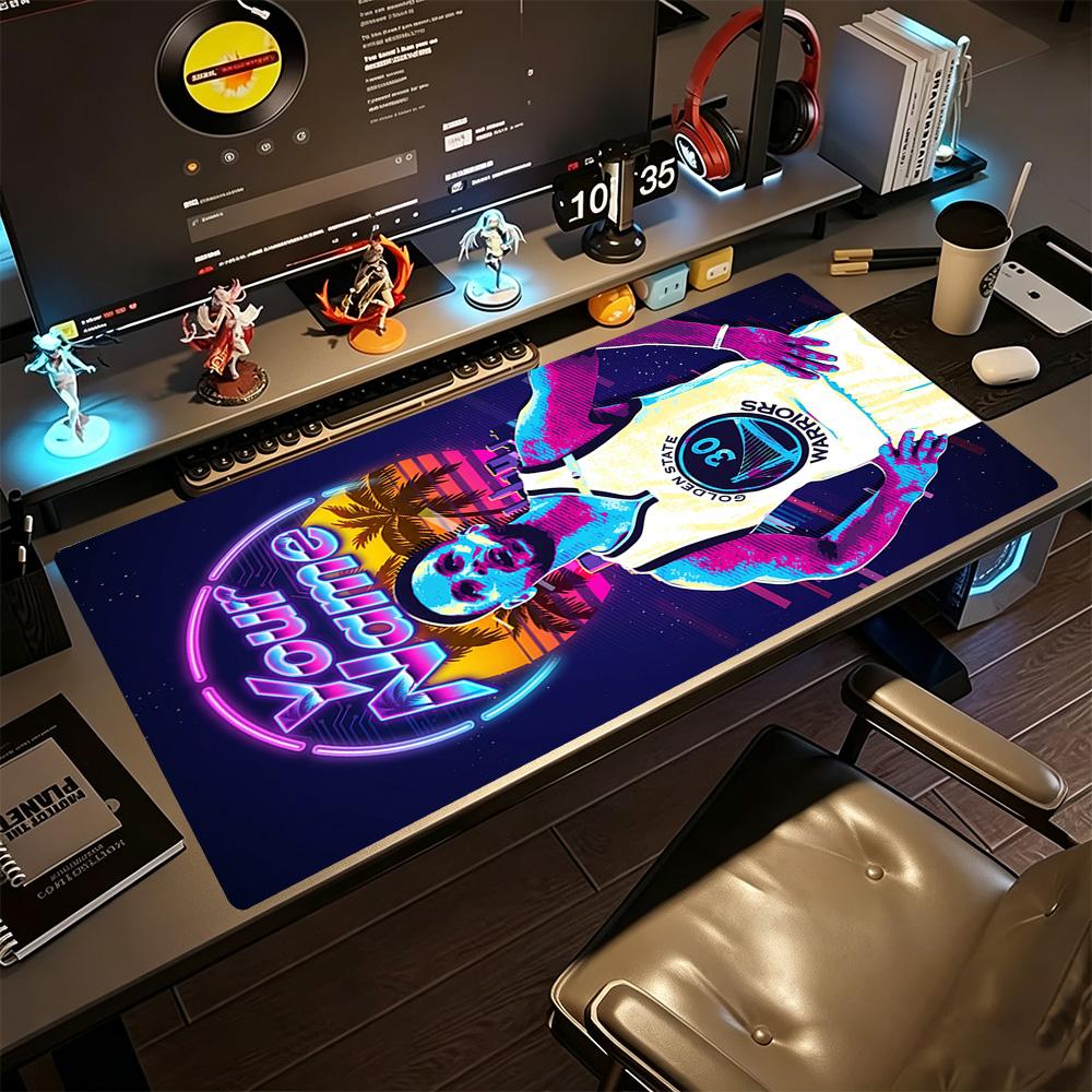 Golden State Curry Game Day Customizable Name Mouse Pad Gaming Laptop Mouse Pad Computer Desk Keyboard Mat Non-Slip Rubber Bottom