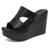 High Heel Wedges Sandals For Women 2024 Summer New Platform Fashion Footwear Red Black White Large Size Sandals