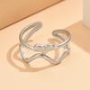 Heart-Shaped Stainless Steel Adjustable Ring for Women - Fresh Forest and Sweet Academy Style