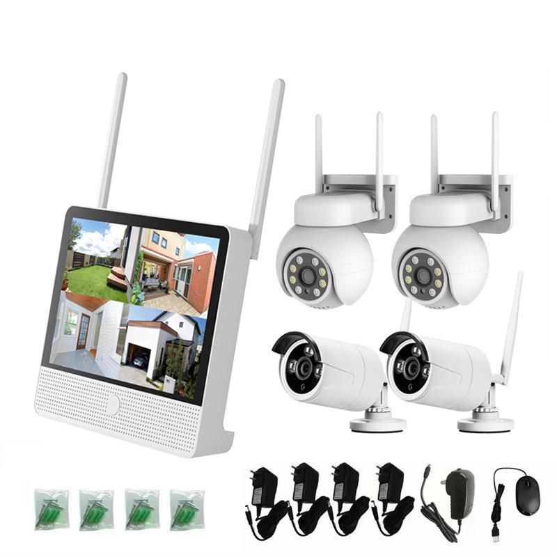 Wireless 4/8-Channel NVR Kit with HD Night Vision Cameras for Home & Commercial Use