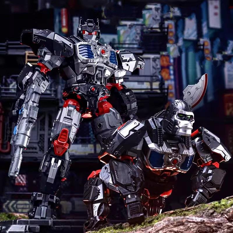 2-in-1 Transformable Gorilla Robot Action Figure, Deformation Mecha Model Toy, Collectible Gift for Kids & Fans Without Box