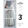 Pleated A-Line Cotton Linen High Waist Wide Leg Culottes Skirt Pants