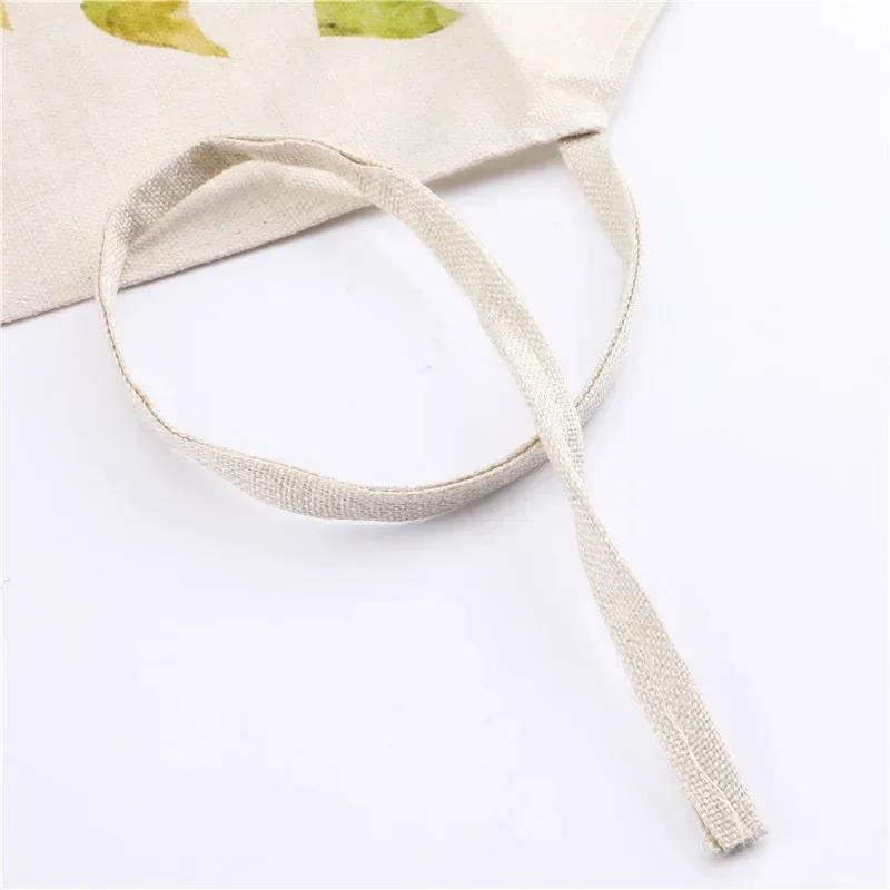Letter Alphabet Kitchen Aprons for Women Cotton Linen Bibs Household Cleaning Pinafore Home Cooking Apron Delantal