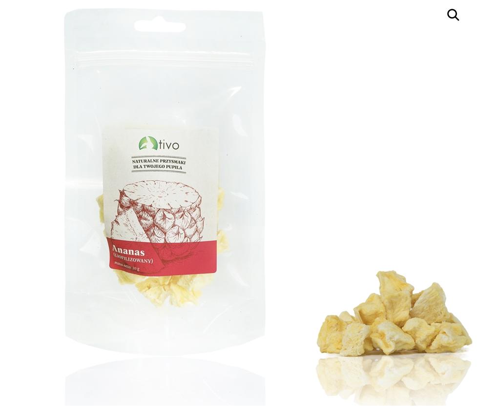 Chrupiący Ananas Liofilizowany Dla Papug - Naturalny Przysmak Owocowy | 25 G