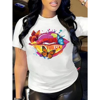 Schwarze Königin Afro Tropfende Kunst Damen Übergröße Freizeit T-Shirt