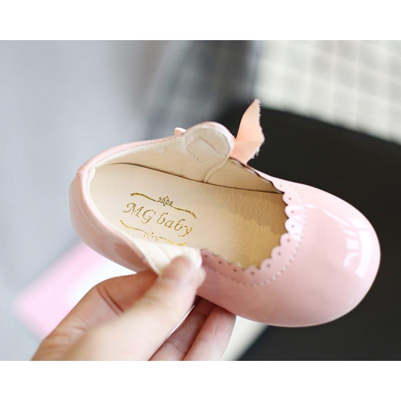 Dziecięce Cukierkowe Kolory Małe Buty Miękkie Podeszwy Wiosna Nowa Wersja Koreańska Duża Kokarda Małe Dziecko Księżniczka Buty Buty