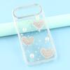 For iPhone Air Case Rhinestone Edge Pearl Love Decor TPU+PC IMD Phone Cover